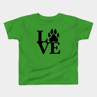 Love for dogs (black) Kids T-Shirt